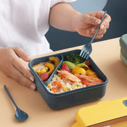 Vague Silicone Lunch Box with Fork and Spoon 1 Liter - Al Makaan Store
