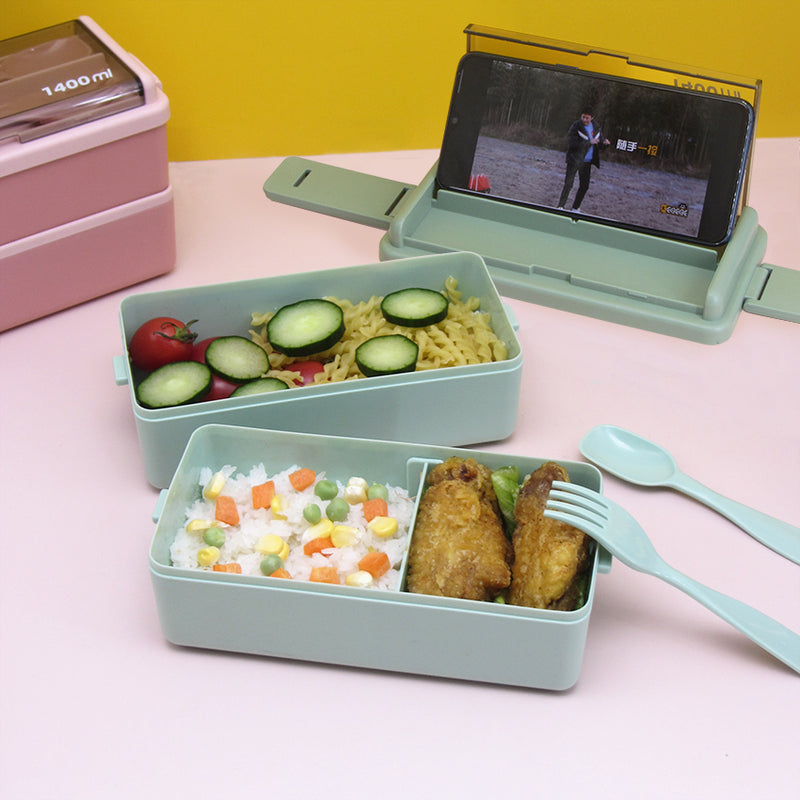 Vague Silcone Two Layer Lunch Box 1.4 Liter - Al Makaan Store