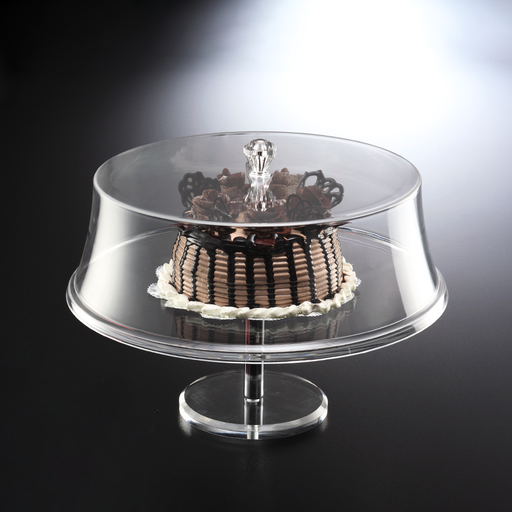 Vague Round Acrylic Cake Box with Stand - Al Makaan Store