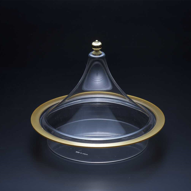 Vague Round Golden Acrylic Round Tajin - Al Makaan Store