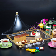 Vague Rectangular Golden Acrylic Tajin Set - Al Makaan Store