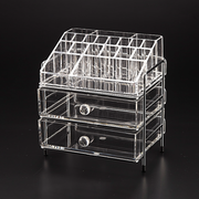 Vague Medium  Acrylic Cosmetic Jewelery Box 2 Drawer - Al Makaan Store