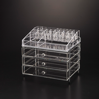 Vague Large Acrylic Cosmetic Jewelery Box 3 Drawer - Al Makaan Store