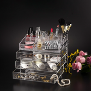 Vague Large Acrylic Cosmetic Jewelery Box 3 Drawer - Al Makaan Store