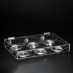 Vague Acrylic Candy Box with Six Bowl - Al Makaan Store