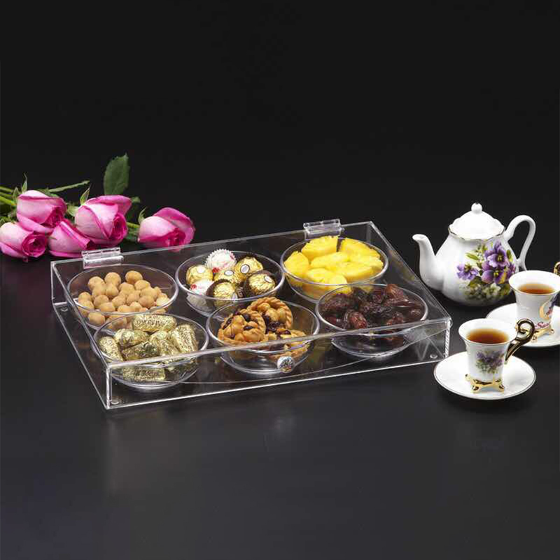 Vague Acrylic Candy Box with Six Bowl - Al Makaan Store