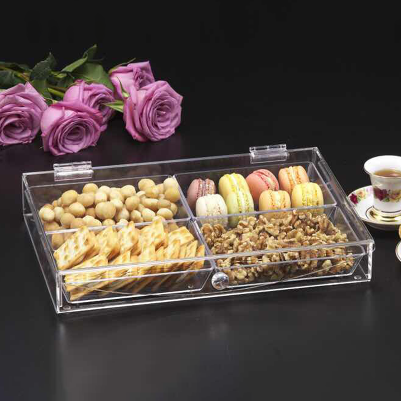 Vague Acrylic Candy Box with Four Comparment - Al Makaan Store