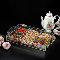 Vague Five Compartment Acrylic Laser Serving Tray - Al Makaan Store