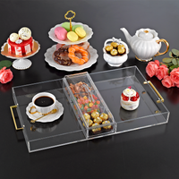 Vague Acrylic Serving Tray with Three Compartment - Al Makaan Store