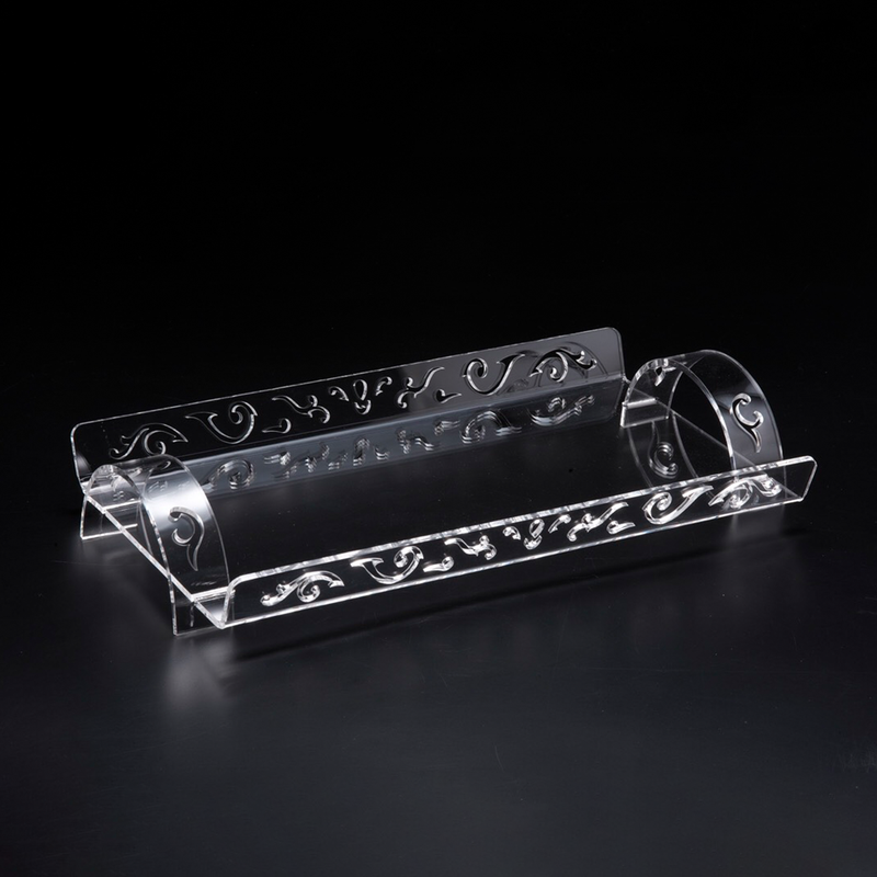 Vague Acrylic Laser Tray Footed 50.5 cm - Al Makaan Store