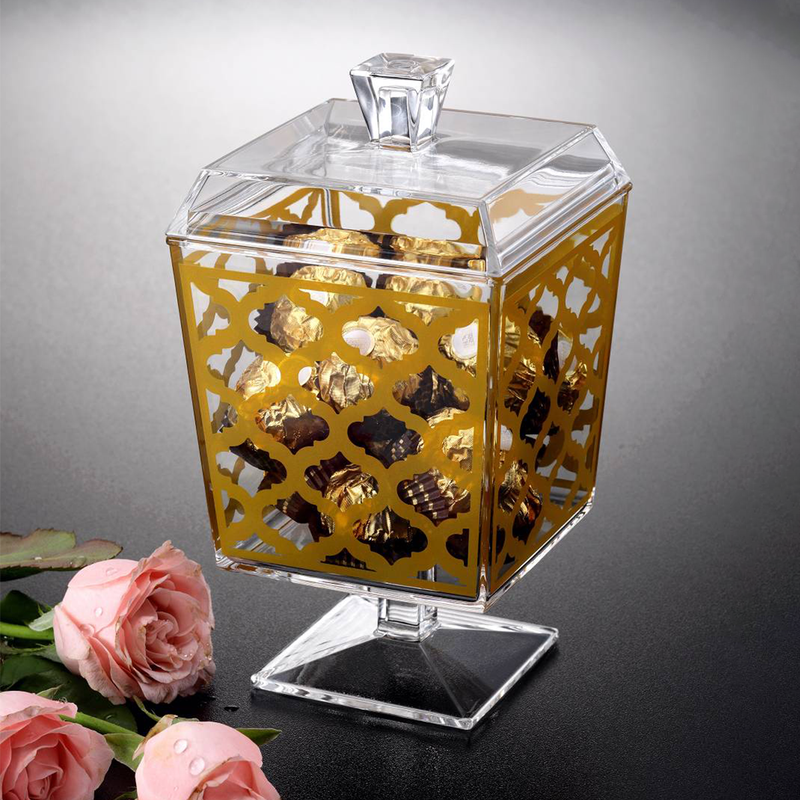 Vague Square Acrylic Candy Box - Al Makaan Store