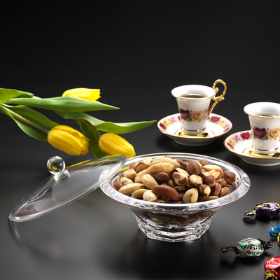 Vague Acrylic Candy & Dates Serving Bowl 18 cm - Al Makaan Store