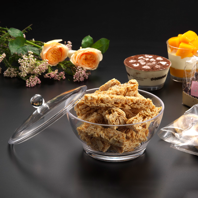 Vague Acrylic Candy & Dates Serving Bowl 15.5 cm - Al Makaan Store