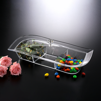 Vague Acrylic Candy Server S Shape 3 Compartment - Al Makaan Store