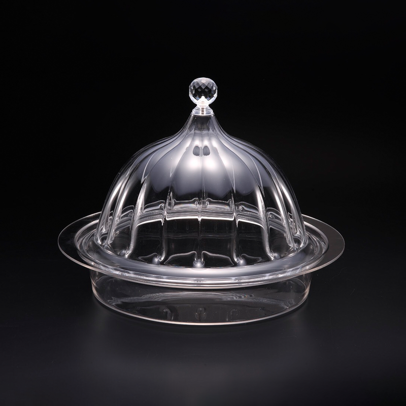Vague Acrylic Dome Serving Set 35 cm - Al Makaan Store
