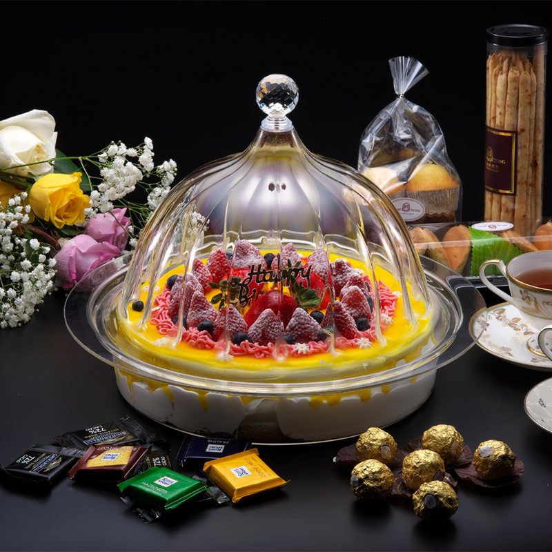 Vague Acrylic Dome Serving Set 35 cm - Al Makaan Store