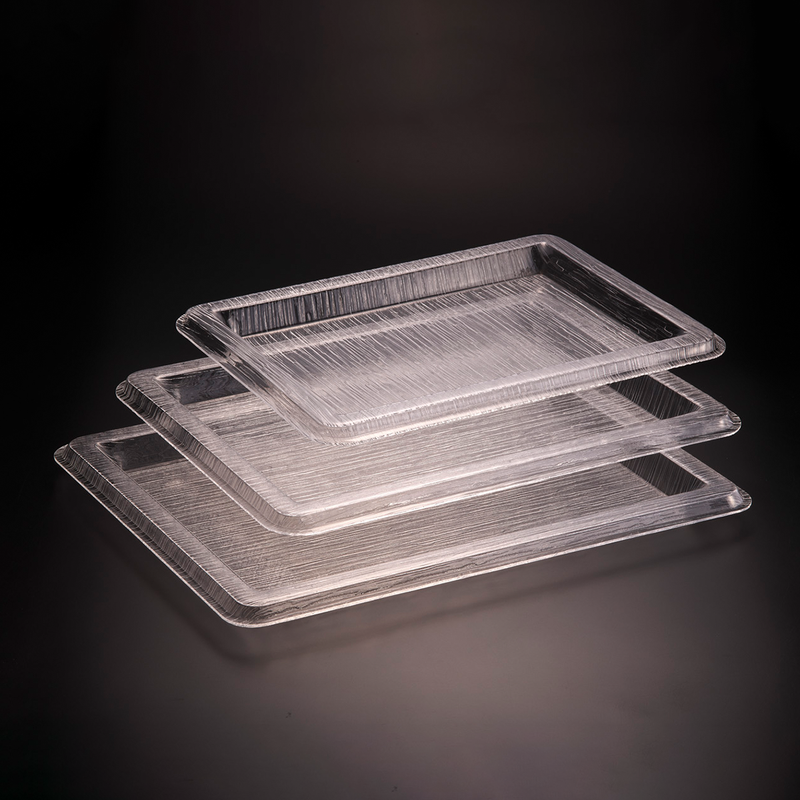Vague Acrylic Serving Tray Bark Design with Round Edges - Al Makaan Store