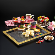 Vague Acrylic Serving Tray Bark Design - Al Makaan Store