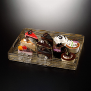Vague Acrylic Serving Tray Bark Design - Al Makaan Store