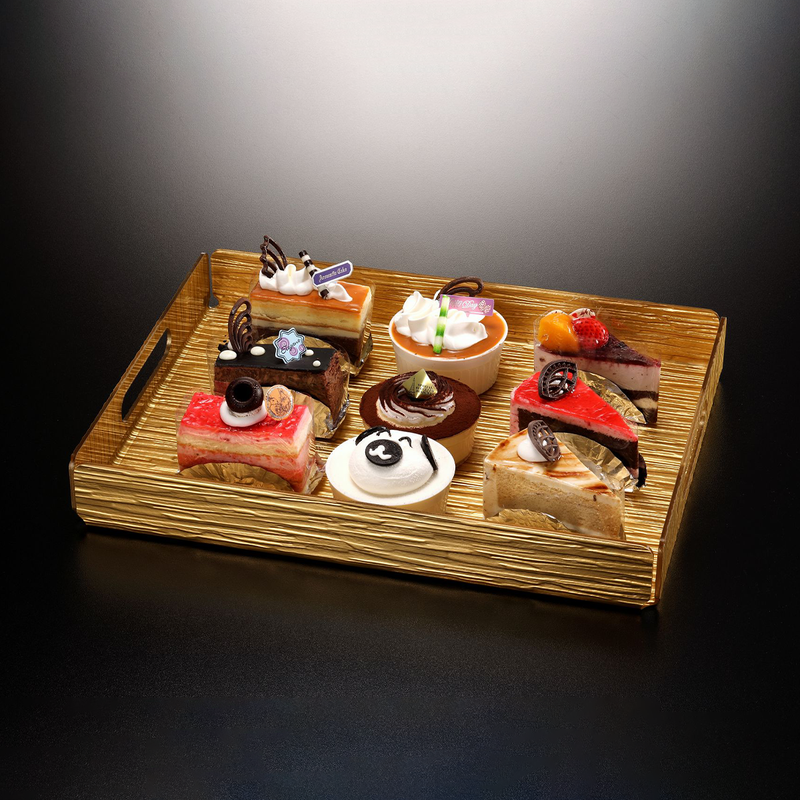 Vague Acrylic Serving Tray Bark Design - Al Makaan Store