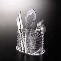 Vague Acrylic Cutlery Holder Bark Design - Al Makaan Store