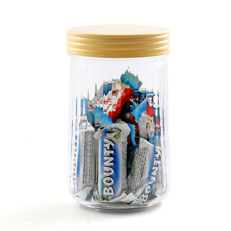 Vague Acrylic Ripple Storage Jar - Al Makaan Store