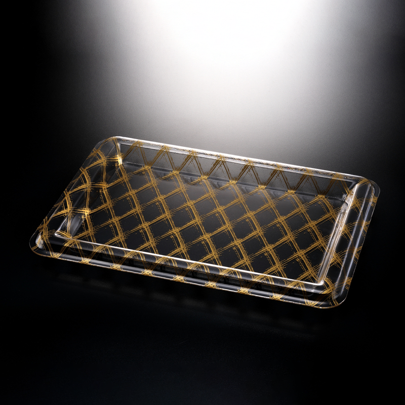 Vague Rectangular Acrylic Serving Tray Flower Design - Al Makaan Store