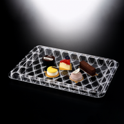 Vague Rectangular Acrylic Serving Tray Flower Design - Al Makaan Store