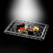 Vague Rectangular Acrylic Serving Tray Flower Design - Al Makaan Store