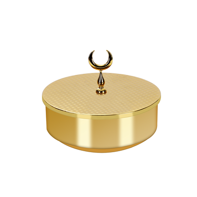 Vague Round Steel Candy Box - Al Makaan Store