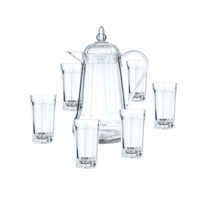 Vague Acrylic Water Jug 2.35 L with 6 Cups Set - Al Makaan Store