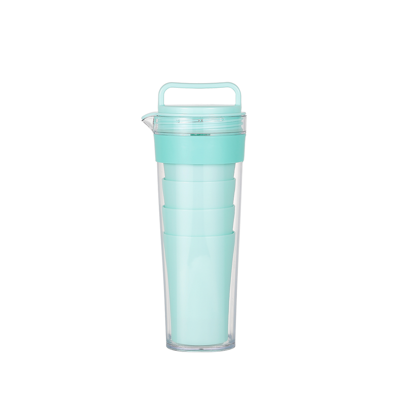 Vague Water Pitcher with 4 Cups Set 1.4 L - Al Makaan Store