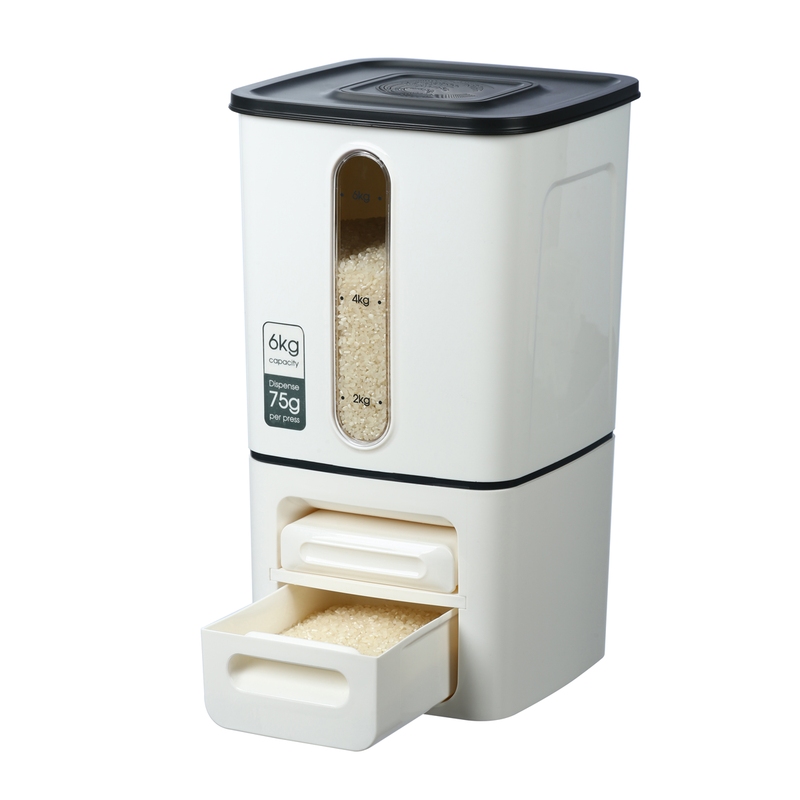 Vague Push-Serve Storage Bin 6 Kg - Al Makaan Store