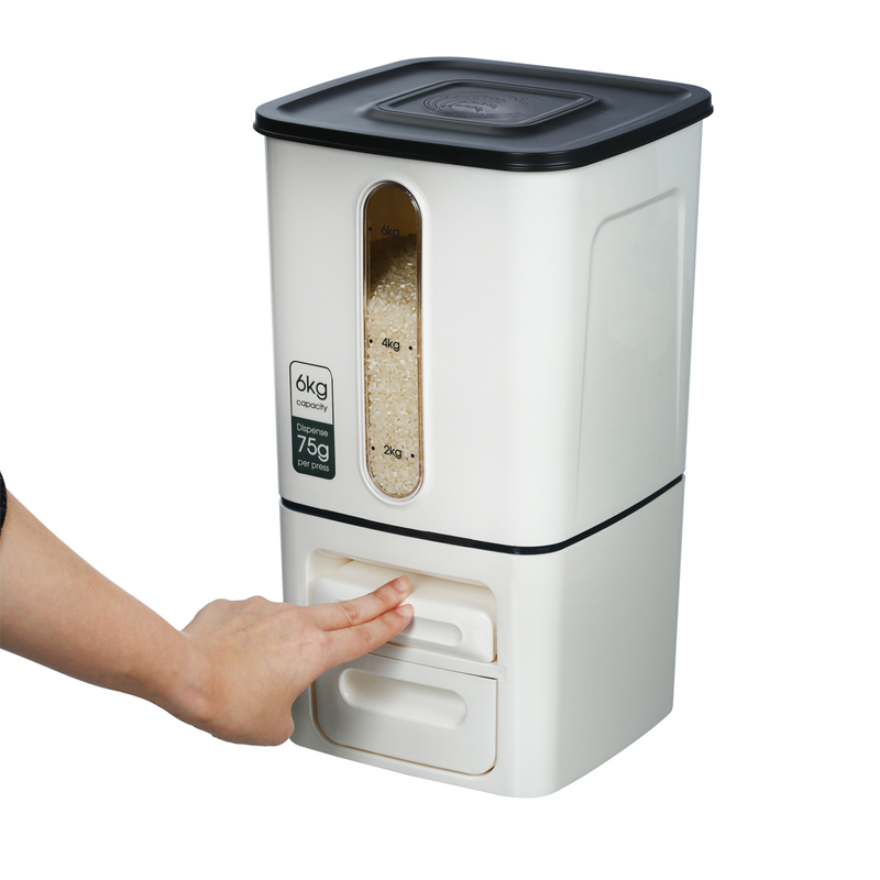 Vague Push-Serve Storage Bin 6 Kg - Al Makaan Store