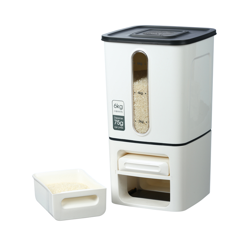 Vague Push-Serve Storage Bin 6 Kg - Al Makaan Store