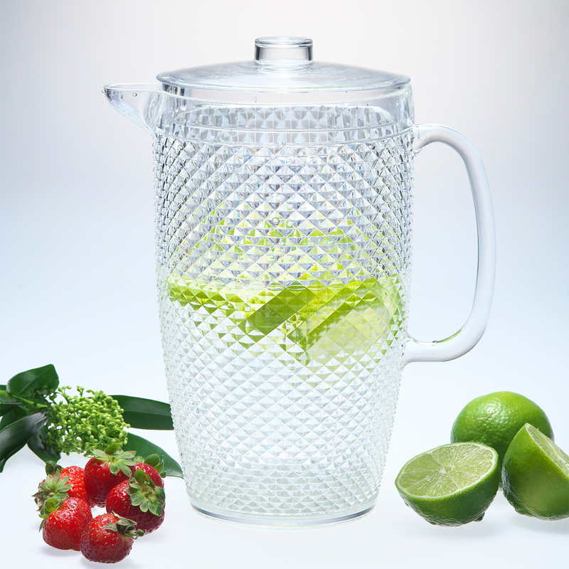 Vague Acrylic Diamond Water Jug 2.37 L - Al Makaan Store