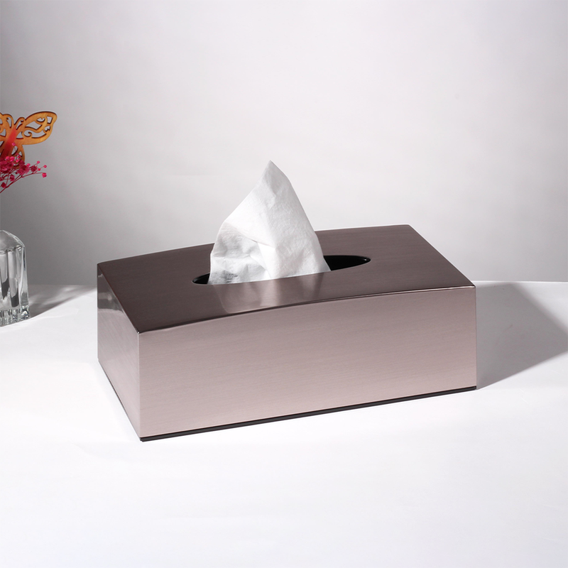 Vague Acrylic Tissue Box with Metallic Finish - Al Makaan Store
