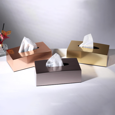 Vague Acrylic Tissue Box with Metallic Finish - Al Makaan Store