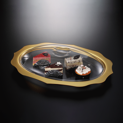 Vague Oval Acrylic Dessert Serving Set - Al Makaan Store