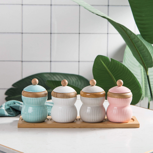 Decopor 5 Piece Belly Spices Jars Set - Al Makaan Store