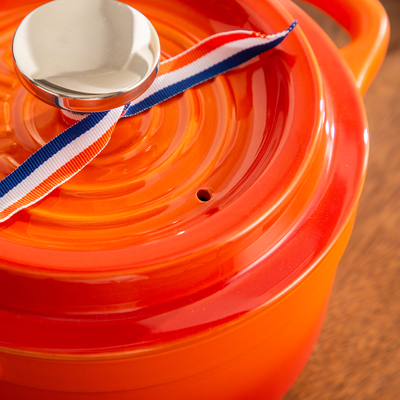 Che Brucia Direct Fire Orange Ceramic Cooking Casserole - Al Makaan Store