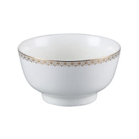 Decopor Bone China Ivory Bowl 4.5" Golden Desing - Al Makaan Store