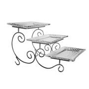 Vague 3 Tier Glass Cake Serving Set - Al Makaan Store