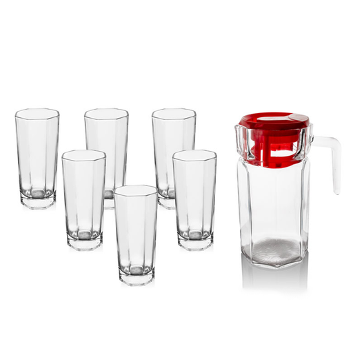 Vague 7 Piece Glass Jug Set 1.3 L - Al Makaan Store