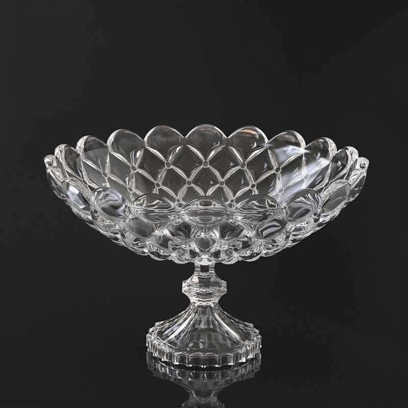 City Glass Capitone Glass Fruit Bowl 30 cm - Al Makaan Store
