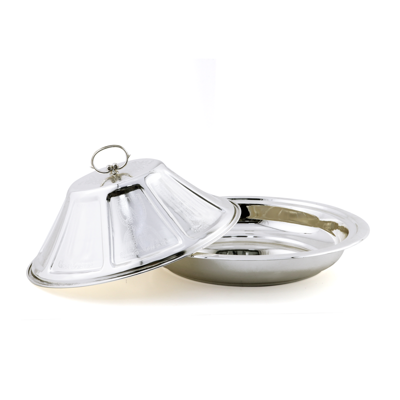 Vague Ouzi Steel Serving Platter - Al Makaan Store