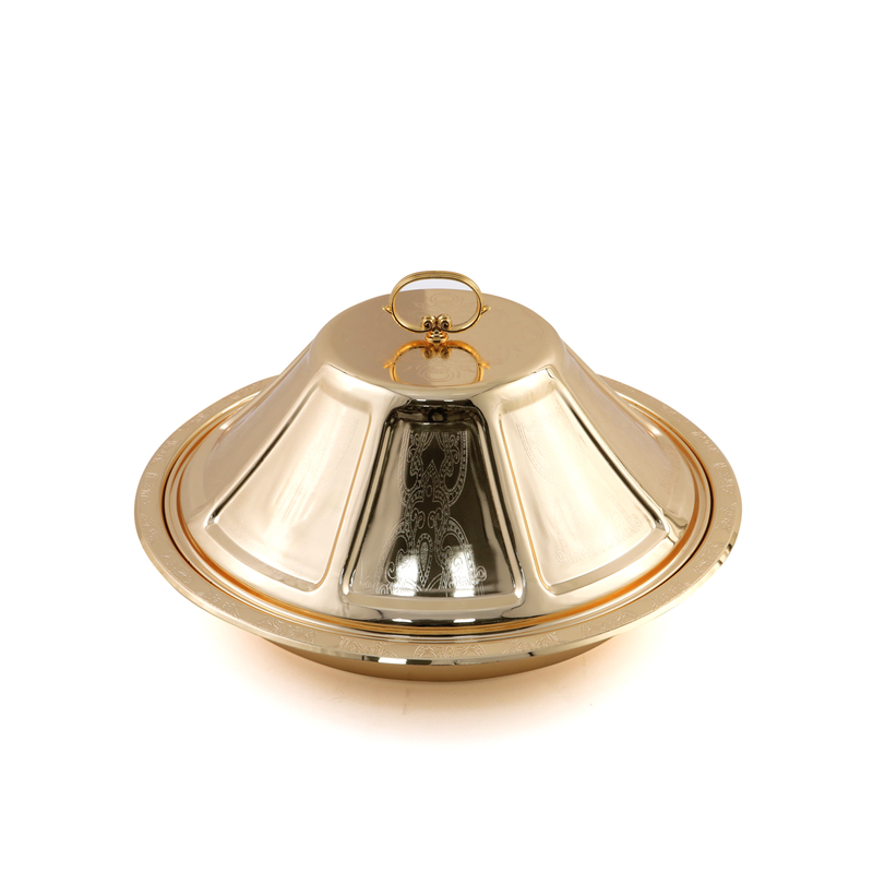 Vague Ouzi Steel Serving Platter - Al Makaan Store