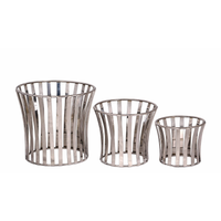 Vague 3 Piece Stainless Steel Round Riser & Stand Set - Al Makaan Store