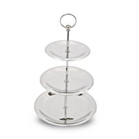 Vague 3 Tier Stainless Steel Sleek Cake Stand - Al Makaan Store