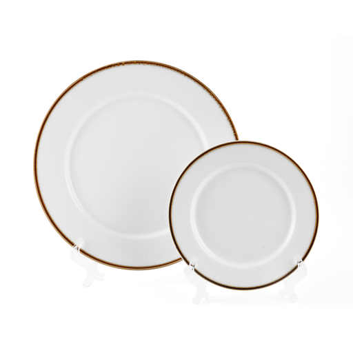 Porceletta Mocha Porcelain Flat Plate - Al Makaan Store